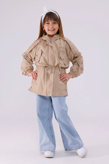 4-16 Yaş Lina Rules Su İtici  Kız Çocuk Yağmurluk & Rüzgarlık-Latte