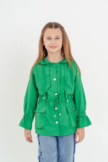 4-16 Yaş Cat Polina Su İtici  Kız Çocuk Yağmurluk & Rüzgarlık-Benetton Yeşil