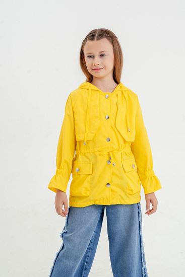 4-16 Yaş Cat Polina Su İtici  Kız Çocuk Yağmurluk & Rüzgarlık-Sarı