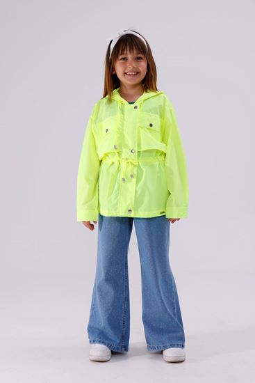 4-16 Yaş Dream Alice Su İtici Kız Çocuk Yağmurluk & Rüzgarlık-Sarı