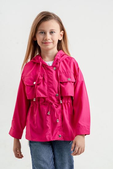 4-16 Yaş Dream Alice Su İtici Kız Çocuk Yağmurluk & Rüzgarlık-Fuşya