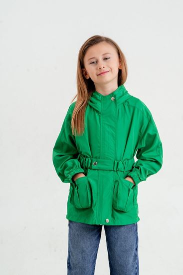 4-16 Yaş Flower Emily Su İtici  Kız Çocuk Yağmurluk & Rüzgarlık-Benetton Yeşil