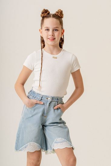 4-15 Yaş Fisto Daisy Kız Çocuk T-Shirt-Ekru