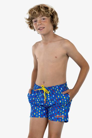 5-12 Yaş Lisanslı Haribo Erkek Çocuk Şort Mayo-Mavi