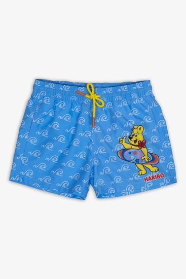 5-12 Yaş Lisanslı Haribo Erkek Çocuk Şort Mayo-Mavi