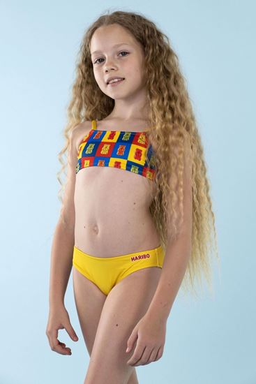 5-12 Yaş Lisanslı Haribo Kız Çocuk Bikini-Sarı