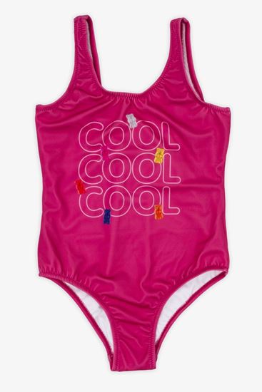 3-12 Yaş Lisanslı Haribo Kız Çocuk Mayo-Fuşya