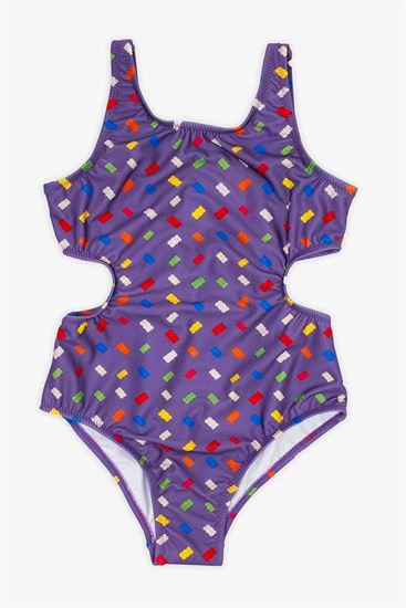 3-12 Yaş Lisanslı Haribo Kız Çocuk Mayo-Lila