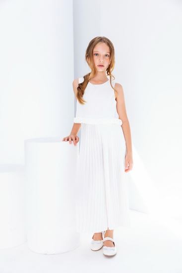 8-15 Yaş Bounds Rumper Kız Çocuk Tulum-Ekru