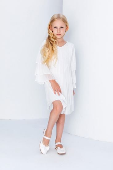 8-15 Yaş  Lethbridge Kız Çocuk Elbise-Ekru