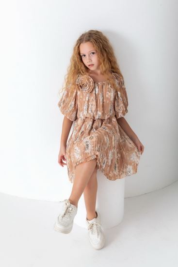 8-15 Yaş Barrie Kız Çocuk Elbise-Karamel