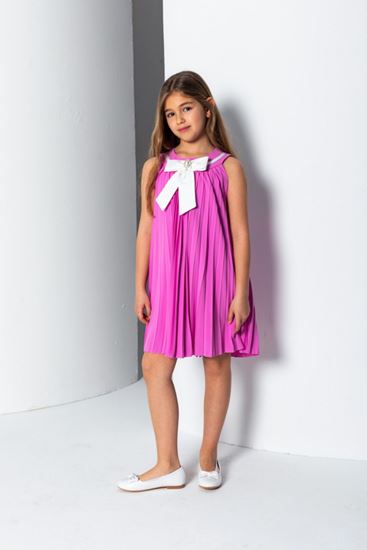 8-15 Yaş Ernest Jile Kız Çocuk Elbise-Pembe