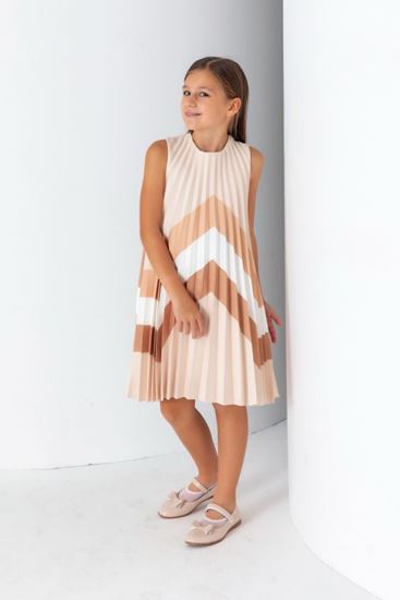 8-15 Yaş Armstrong Kız Çocuk Elbise-Mocca