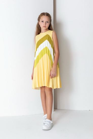 8-15 Yaş Armstrong Kız Çocuk Elbise-Limon