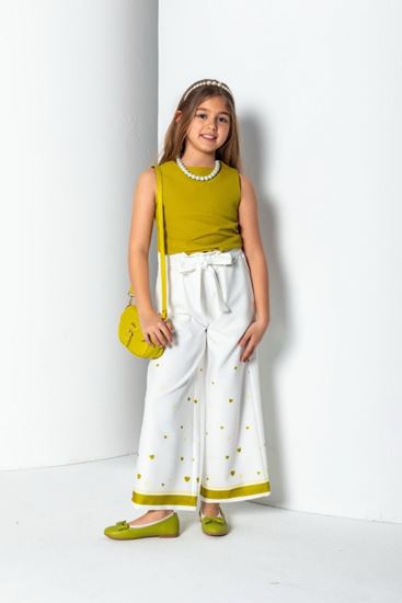 8-15 Yaş Ndour Kolyeli 3'Lü  Kız Çocuk Takım-Ekru