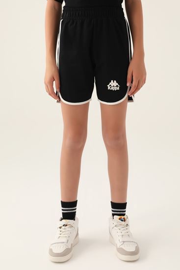 5-16 Yaş Lisanslı KAPPA Kız Çocuk Şort-Siyah