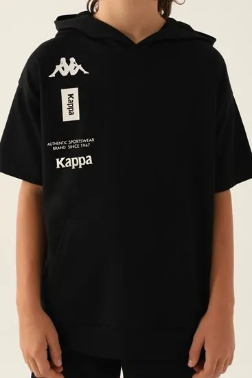 5-16 Yaş Lisanslı KAPPA Erkek Çocuk T-Shırt-Siyah