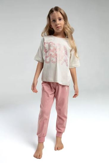 4-15 Yaş Lisanslı Us Polo Assn Kız Çocuk Takım-Krem