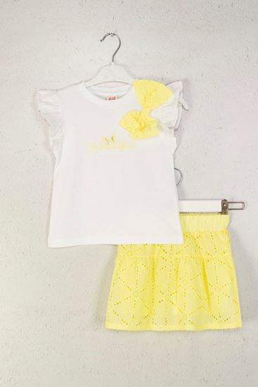 4-9 Yaş Butterfly Fisto Kız Çocuk Takım-Limon