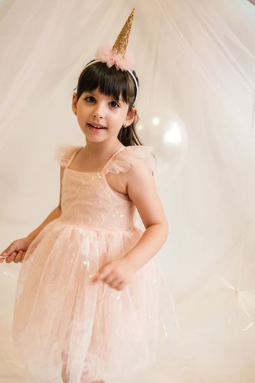 2-5 Yaş Magic Mussness Kız Çocuk Elbise-Limon