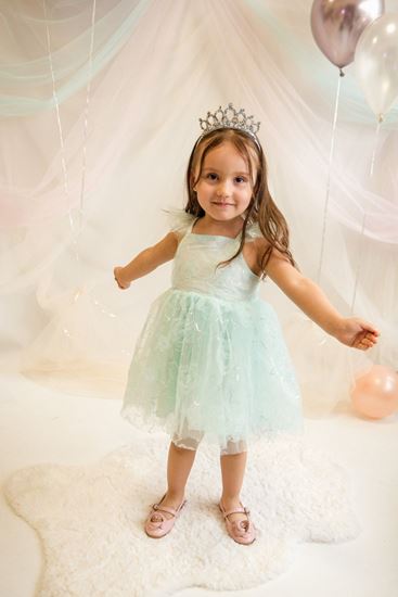 2-5 Yaş Magic Mussness Kız Çocuk Elbise-Yeşil