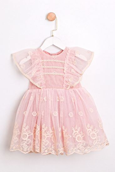 2-5 Yaş Madeline Guıpure Kız Çocuk Elbise-Leylak