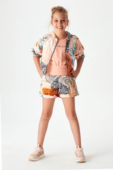 8-14 Yaş Miami Kız Çocuk Şort-Pudra