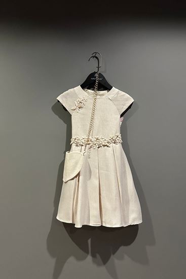 8-12 Yaş New Dance Maria Kız Çocuk Elbise-Pudra