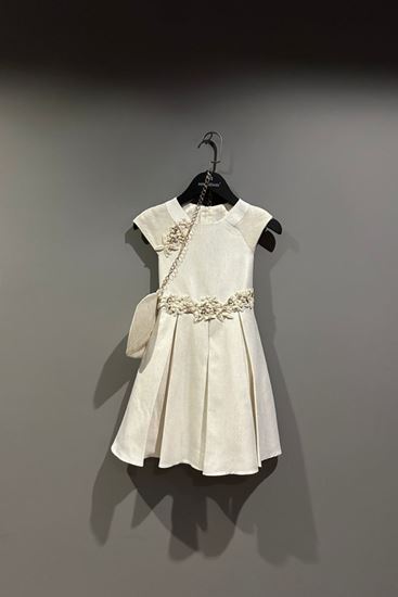 8-12 Yaş New Dance Maria Kız Çocuk Elbise-Ekru