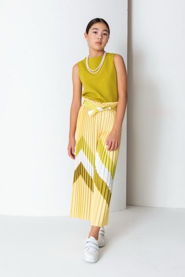 8-15 Yaş Nunavut Kız Çocuk Pantolon-Limon 