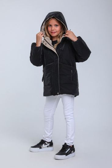 8-14 Yaş Glacier Wintermute Kız Çocuk Mont-Siyah