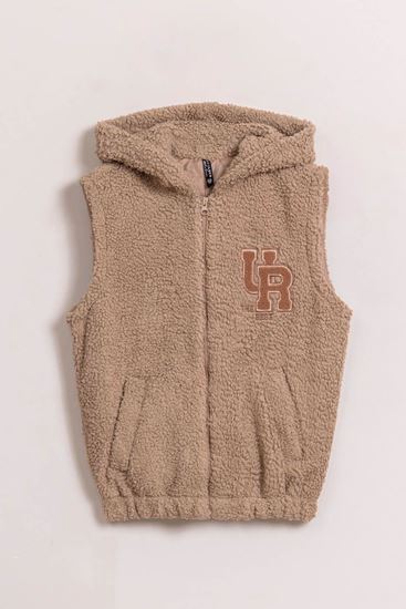 8-15 Yaş Lovobery Kız Çocuk Yelek-Mocca