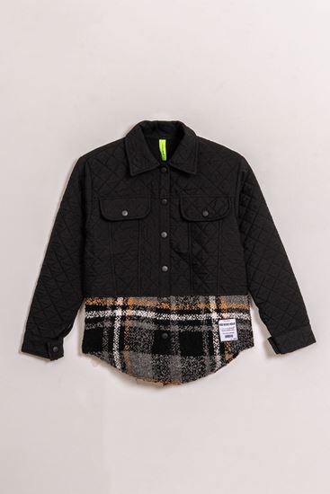 8-15 Yaş Cool Design Unısex Kapitone Mont-Siyah