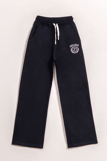 8-15 Yaş Collage School Unısex Eşofman Pantolon-Lacivert