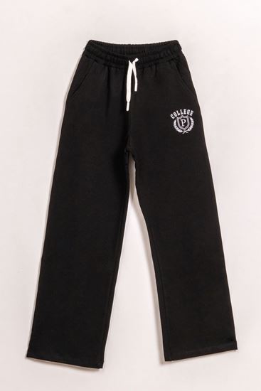 8-15 Yaş Collage School Unısex Eşofman Pantolon-Siyah