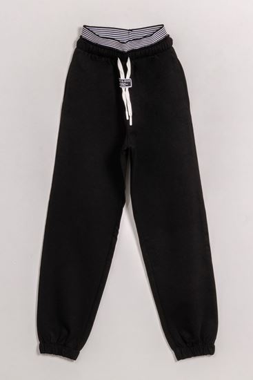 8-15 Yaş School Nation Unısex Çocuk Eşofman Pantolon-Siyah