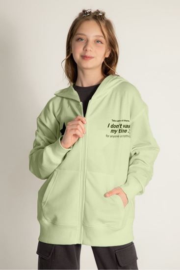 9-14 Yaş Mussness Magic Kız Çocuk Hırka-Yeşil