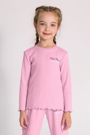 3-8 Yaş Happy Colors Kız Çocuk Sweat-Pembe