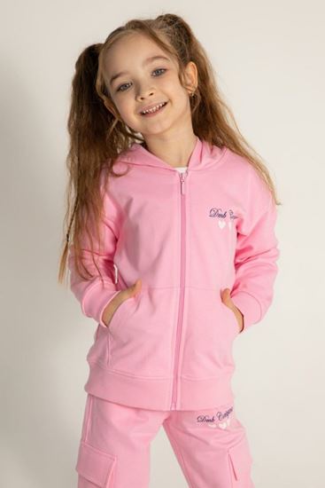 3-8 Yaş Happy Colors Kız Çocuk Hırka-Pembe