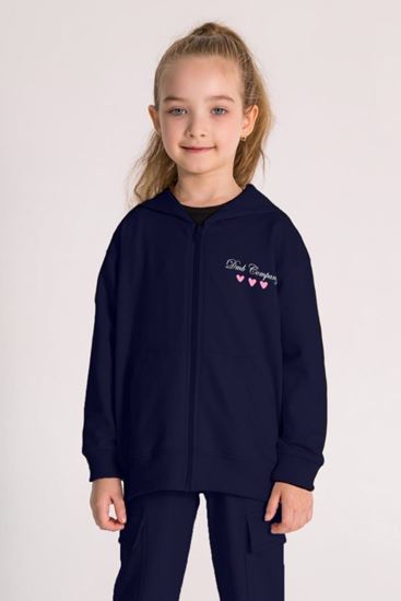 3-8 Yaş Happy Colors Kız Çocuk Hırka-Lacivert