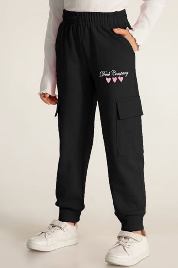 3-8 Yaş Happy Colors Kız Çocuk Pantolon-Siyah