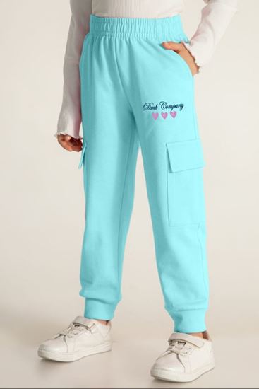 3-8 Yaş Happy Colors Kız Çocuk Pantolon-Turkuaz