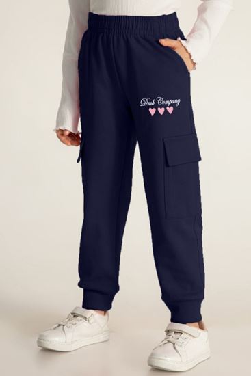 3-8 Yaş Happy Colors Kız Çocuk Pantolon-Lacivert