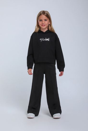 5-14 Yaş Gloss&Go Kız Çocuk Kapüşonlu Takım-Siyah