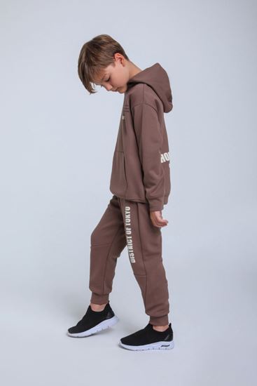 4-14 Yaş Gınza Tokyo Luxery Erkek Çocuk Takım-Kahverengi