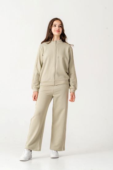 8-12 Yaş Berceste Soft Kız Çocuk Takım-Yeşil