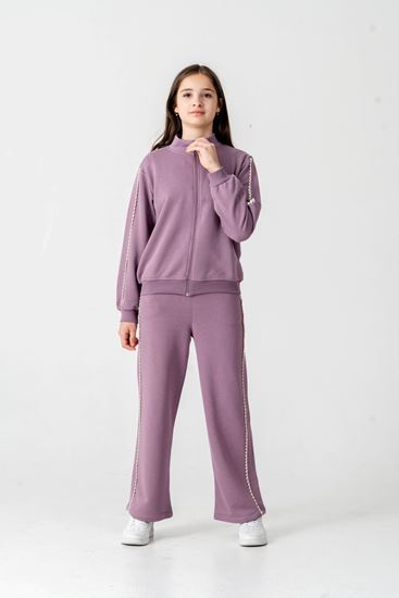 8-12 Yaş Berceste Soft Kız Çocuk Takım-Mor