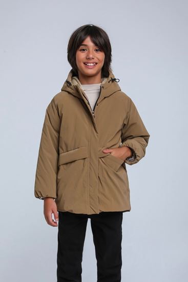 8-14 Yaş Shadow Premium Core Erkek Çocuk Mont-Caramel