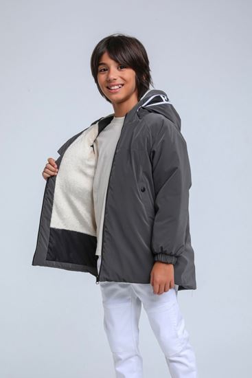 8-14 Yaş Jack Luxery Erkek Çocuk Mont-Antrasit