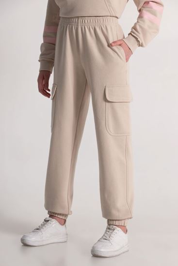 9-14 Yaş Cargo Cotto Unısex Çocuk Pantolon-Latte